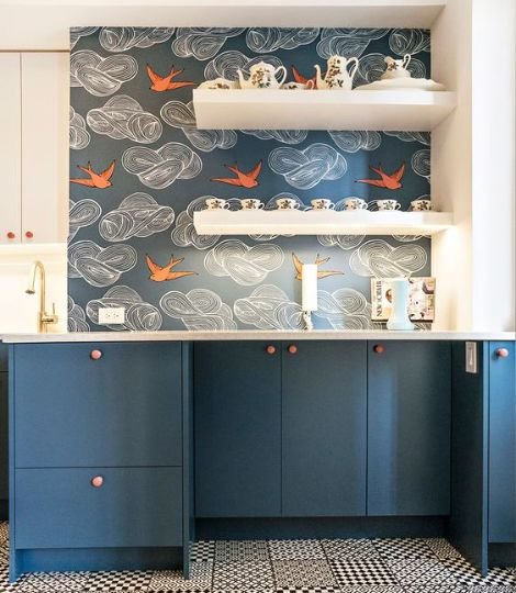 Blue and White Kitchen