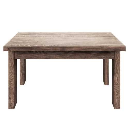 Dark wood table in cozy kitchen