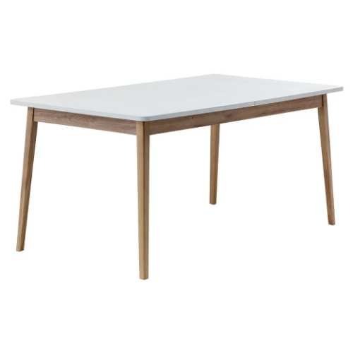 Sleek white kitchen table