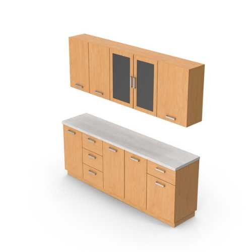 wooden kitchen cabinets set
