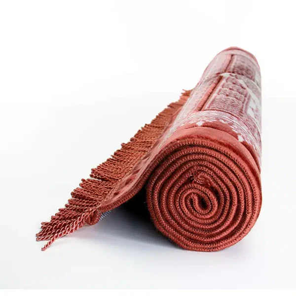 Red & White Pattern Double Plus Secc Prayer Mat – Premium Quality - Image 4