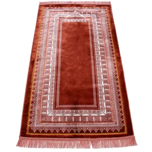 Red & White Pattern Double Plus Secc Prayer Mat – Premium Quality