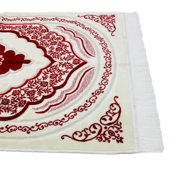 Red and Cream SP SEC Ultra Muslim Prayer Mat – Premium Quality - Image 2