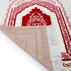 Red and Cream SP SEC Ultra Muslim Prayer Mat – Premium Quality