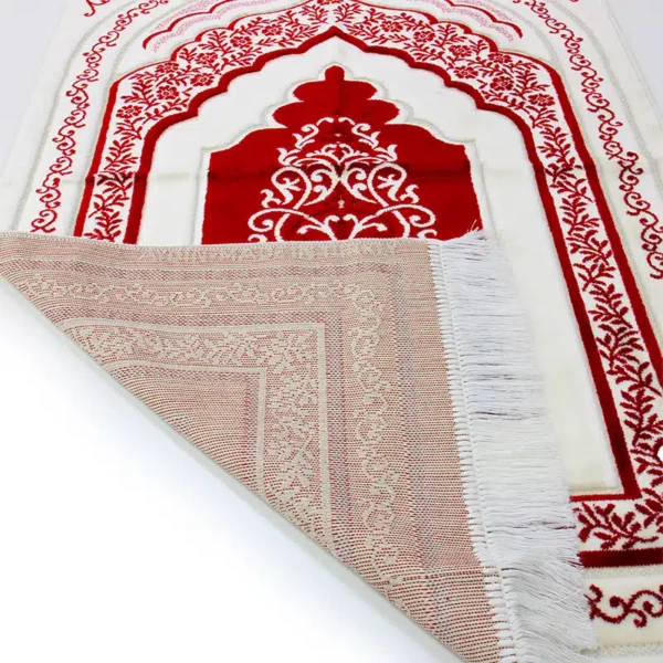 Red and Cream SP SEC Ultra Muslim Prayer Mat – Premium Quality