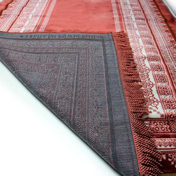 Red & White Pattern Double Plus Secc Prayer Mat – Premium Quality - Image 2
