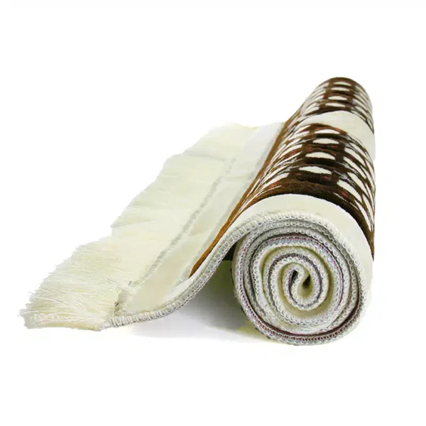 Megane Seccade White And Brown Prayer Mat - Image 4