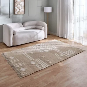 Mosaic Abstract Handwoven Jute Rug