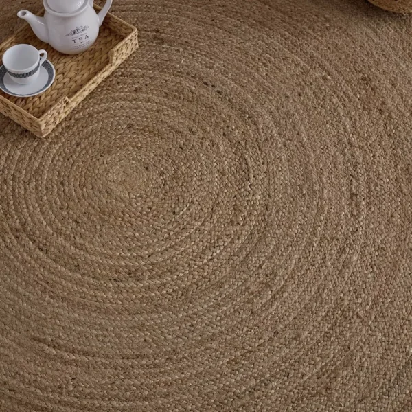 Natural Handcrafted Jute Rug - Image 2