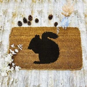 Squirrel Coir Door Mat – Natural Hand Printed Doormat