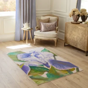Darwen Cornflower Wool Rug by Voyage Maison