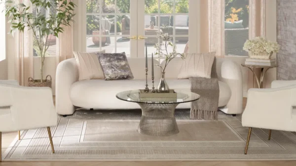 Glitz Ivory Modern Rug - Image 2