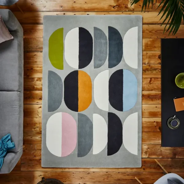 Inaluxe Grey Abstract Composition Rug - Image 2