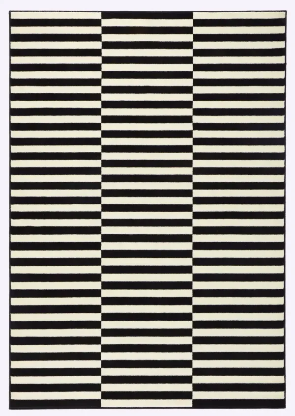 Modern Gloria Black Cream Rug - Image 2